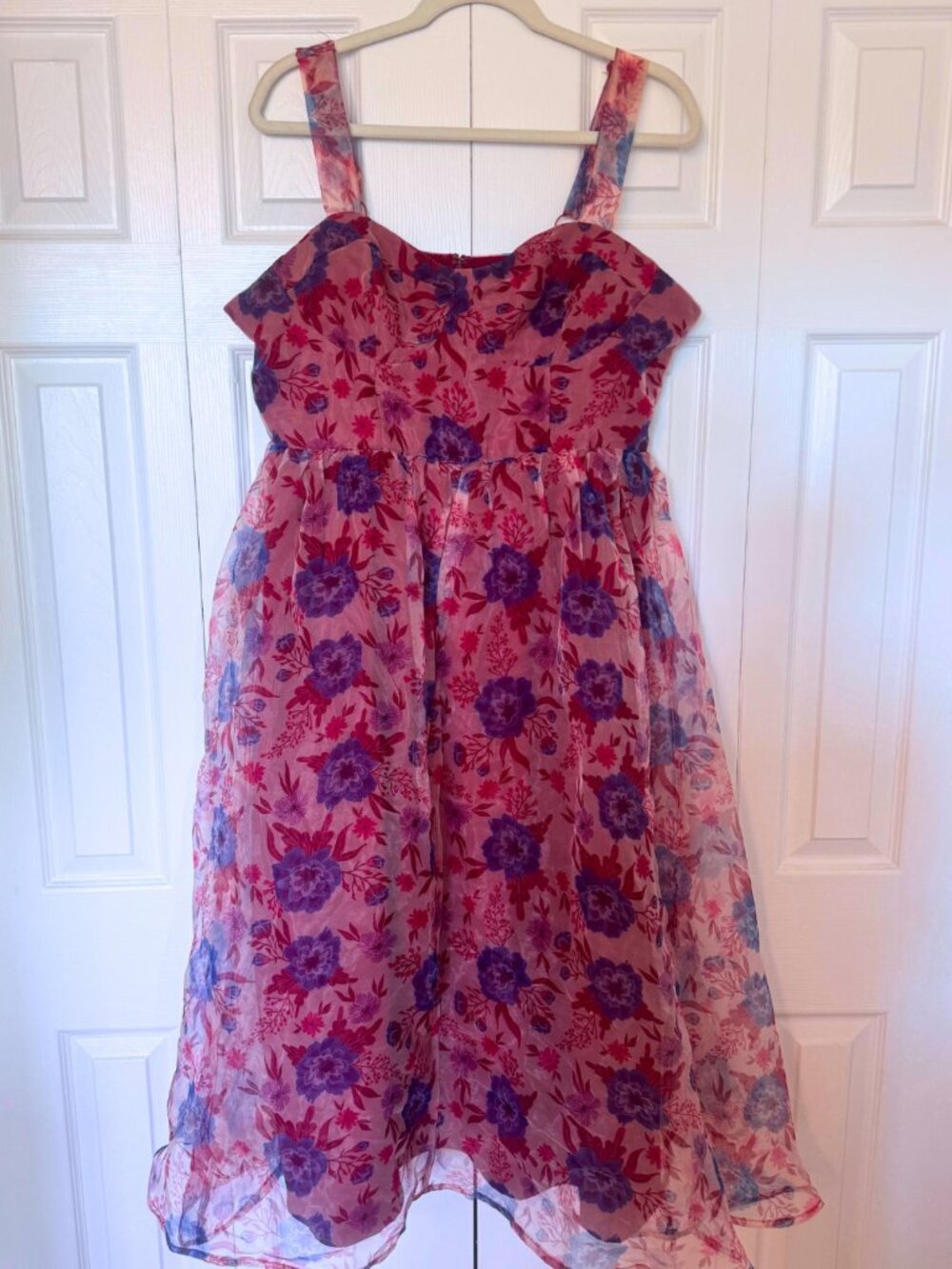 Lulu's Pink & Purple Floral Midi Dress 🌸✨